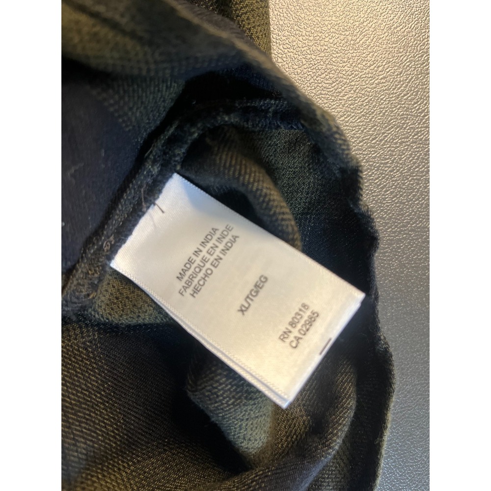 Lucky Brand Flannel Womens Size Small Green Flannel‎ Plaid Pullover Blouse - Picture 6 of 8